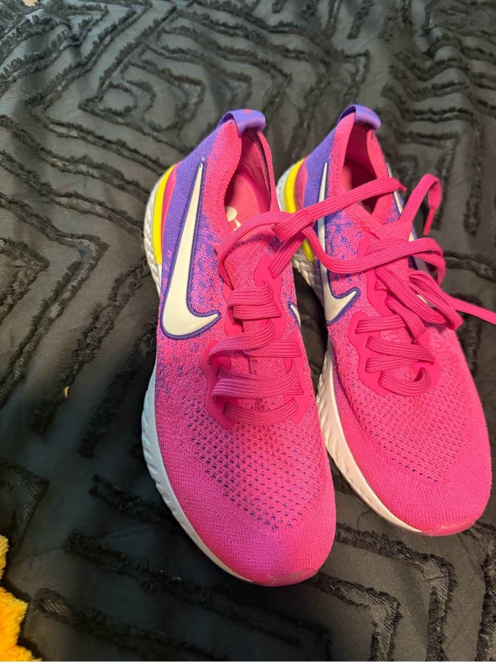 Nike Women’s Athletic Runners - Bright Pink with Purple & Yellow Accents